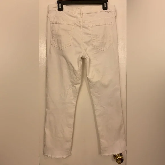 MOTHER The Rascal Ankle Snippet Whipping the Cream White Size 30 - Picture 3 of 11